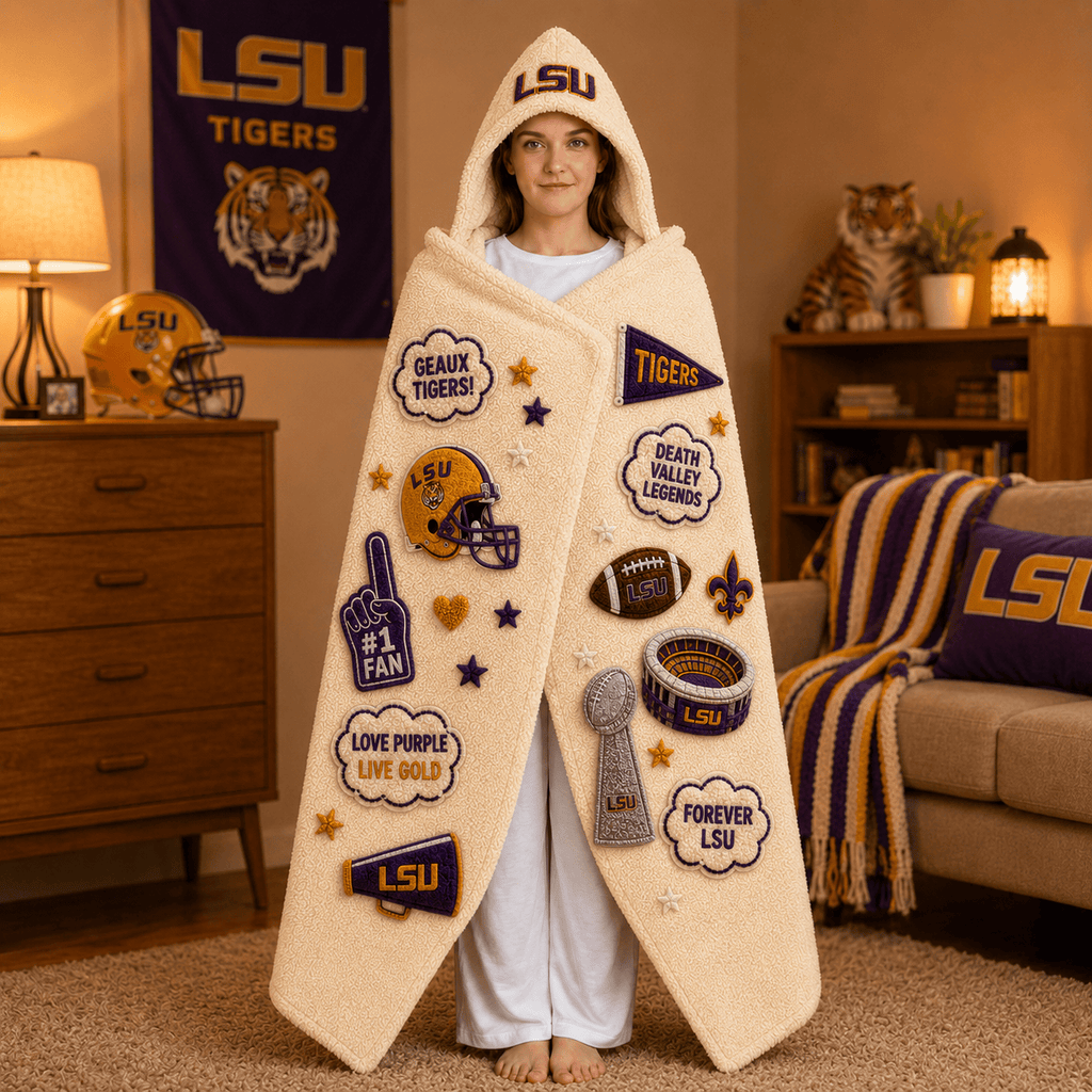 Premium LSU Hooded Blanket BMD
