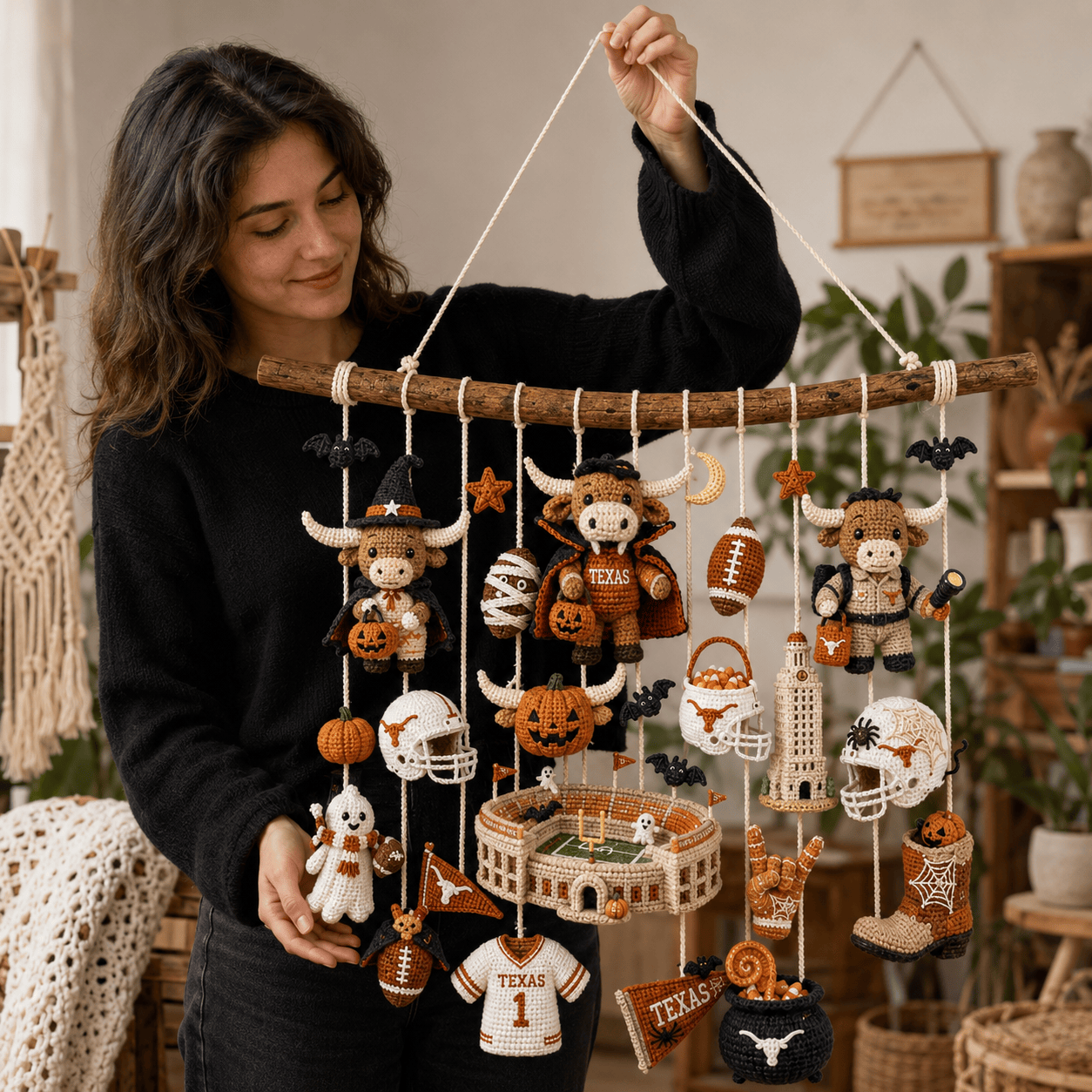 TLH Halloween Crochet Wall Hanging HTTT