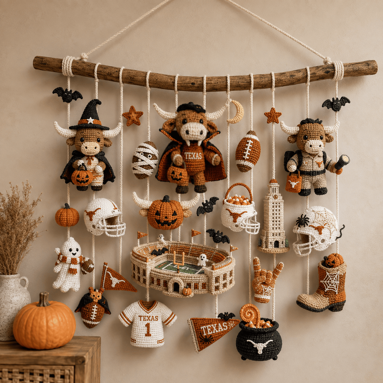 TLH Halloween Crochet Wall Hanging HTTT
