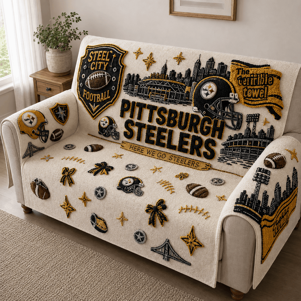 PBS Tufted Sofa Cover & Pillow Set DNBN