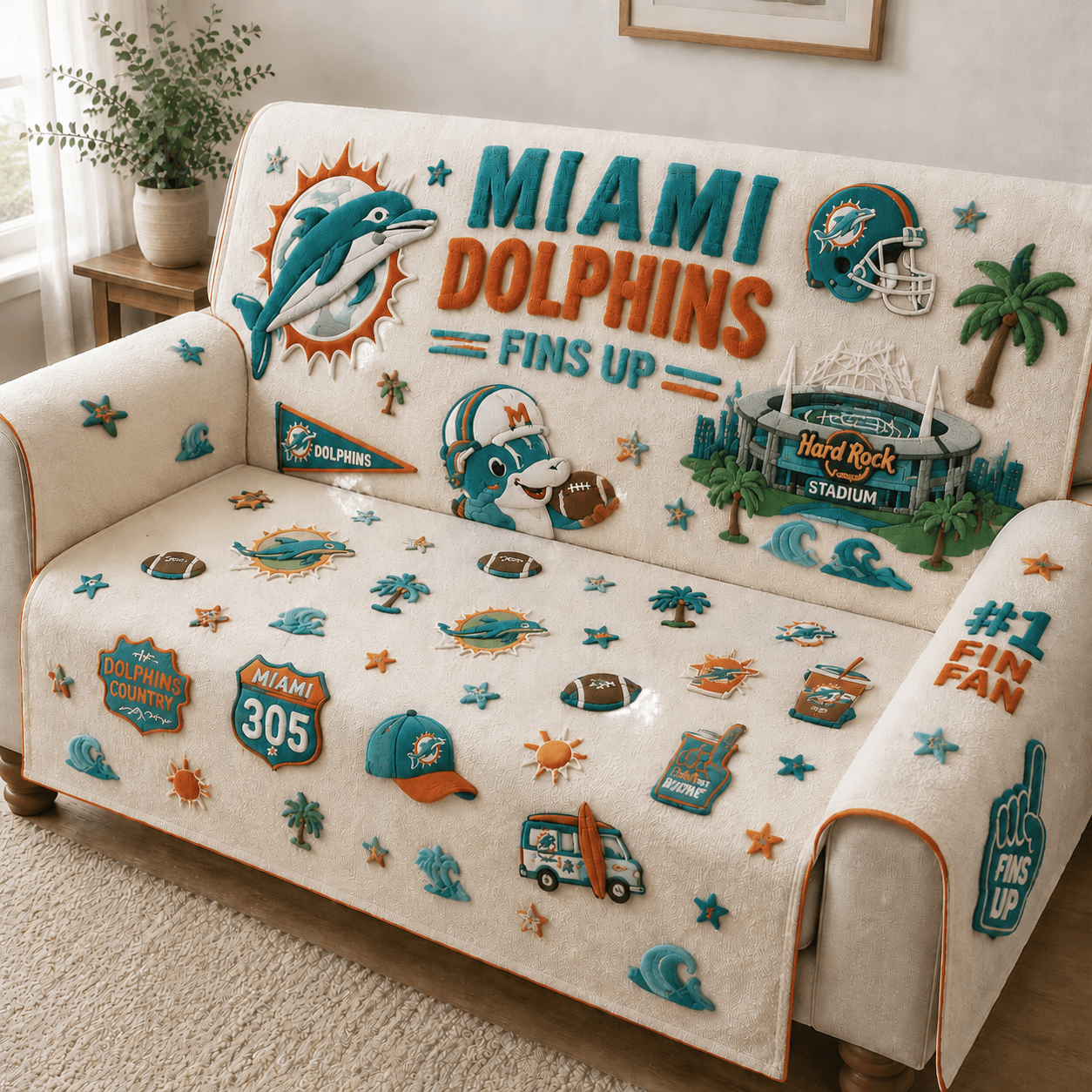 MDP Tufted Sofa Cover & Pillow Set DNBN