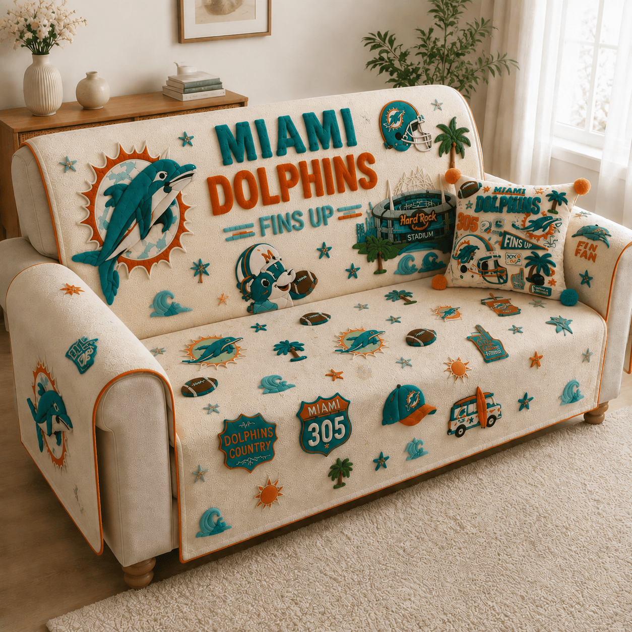 MDP Tufted Sofa Cover & Pillow Set DNBN
