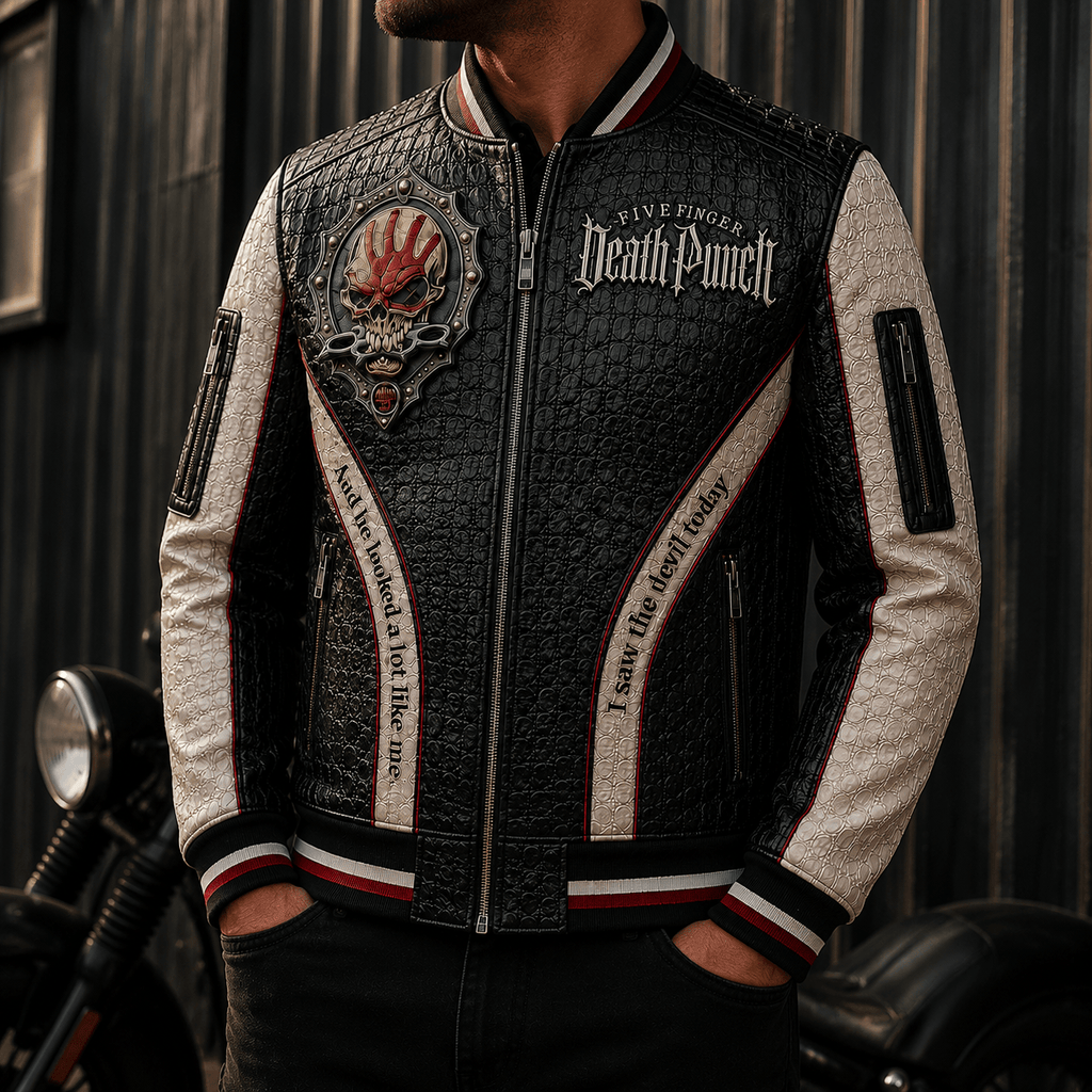 Premium 5FDP Leather Zipper Jacket PVNA