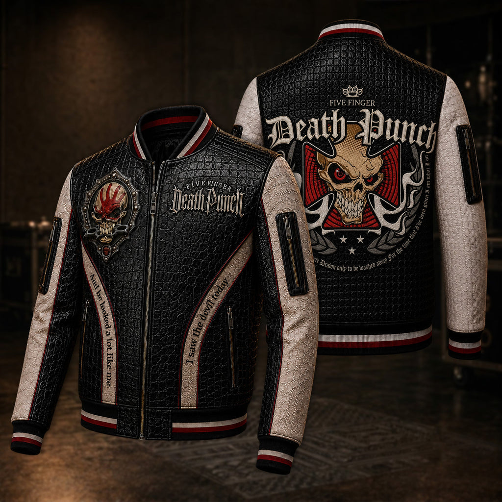 Premium 5FDP Leather Zipper Jacket PVNA