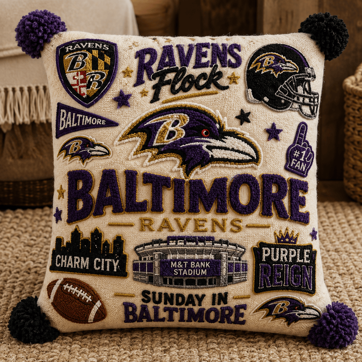 BTR Tufted Sofa Cover & Pillow Set DNBN