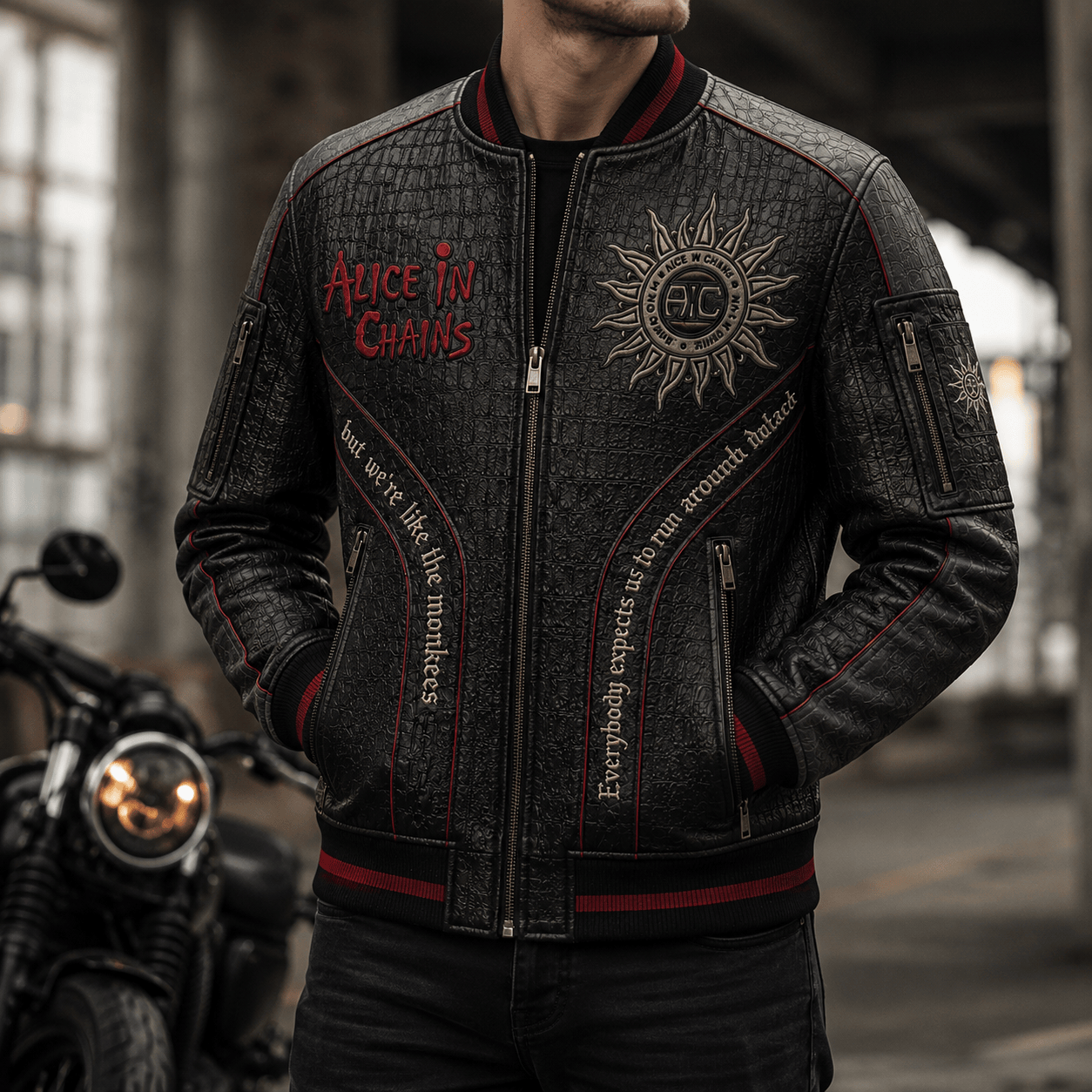 Premium ALC Leather Zipper Jacket PVNA