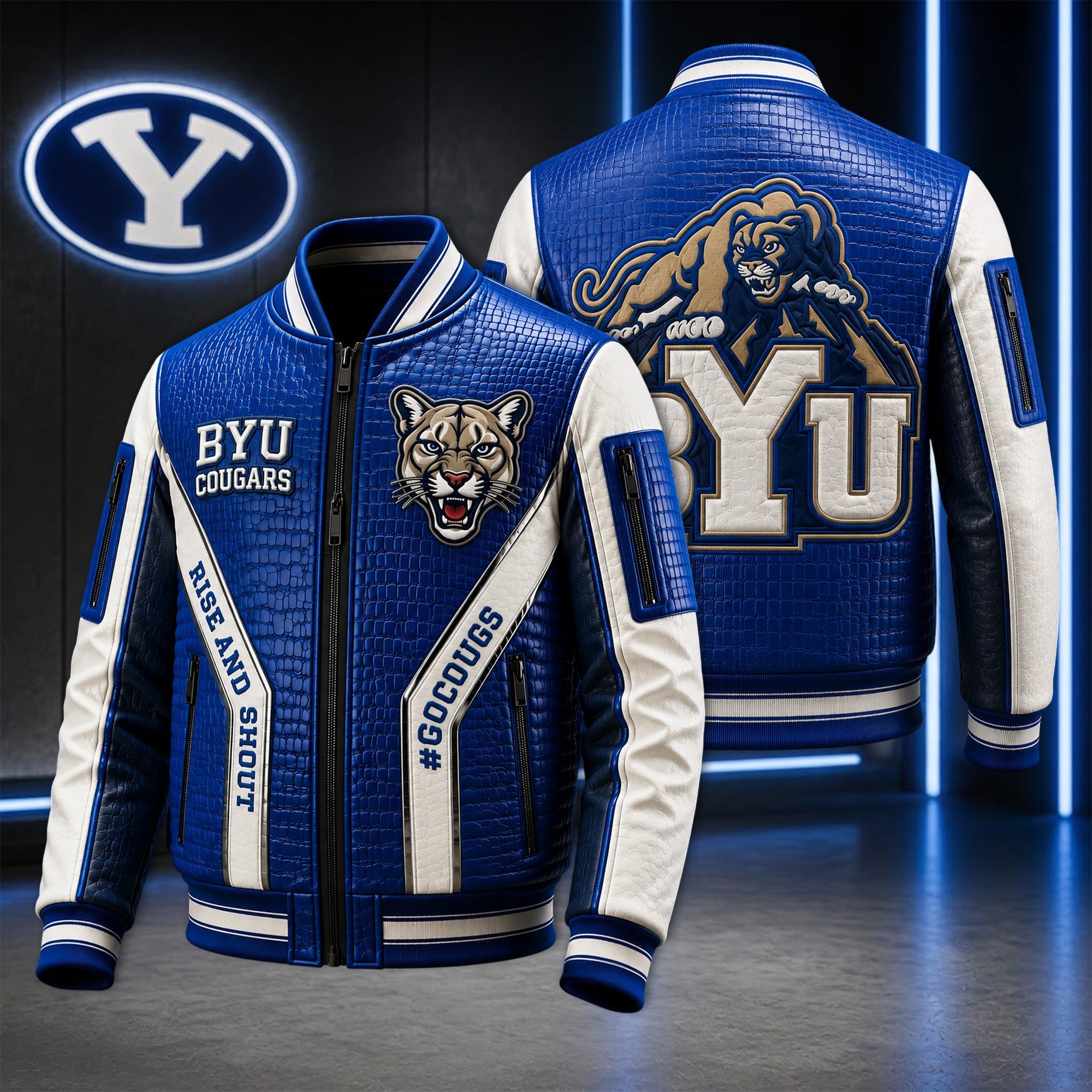 Premium BYU Leather Zipper Jacket TTMH