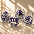 Premium TCU Wine Glass Cup TMH