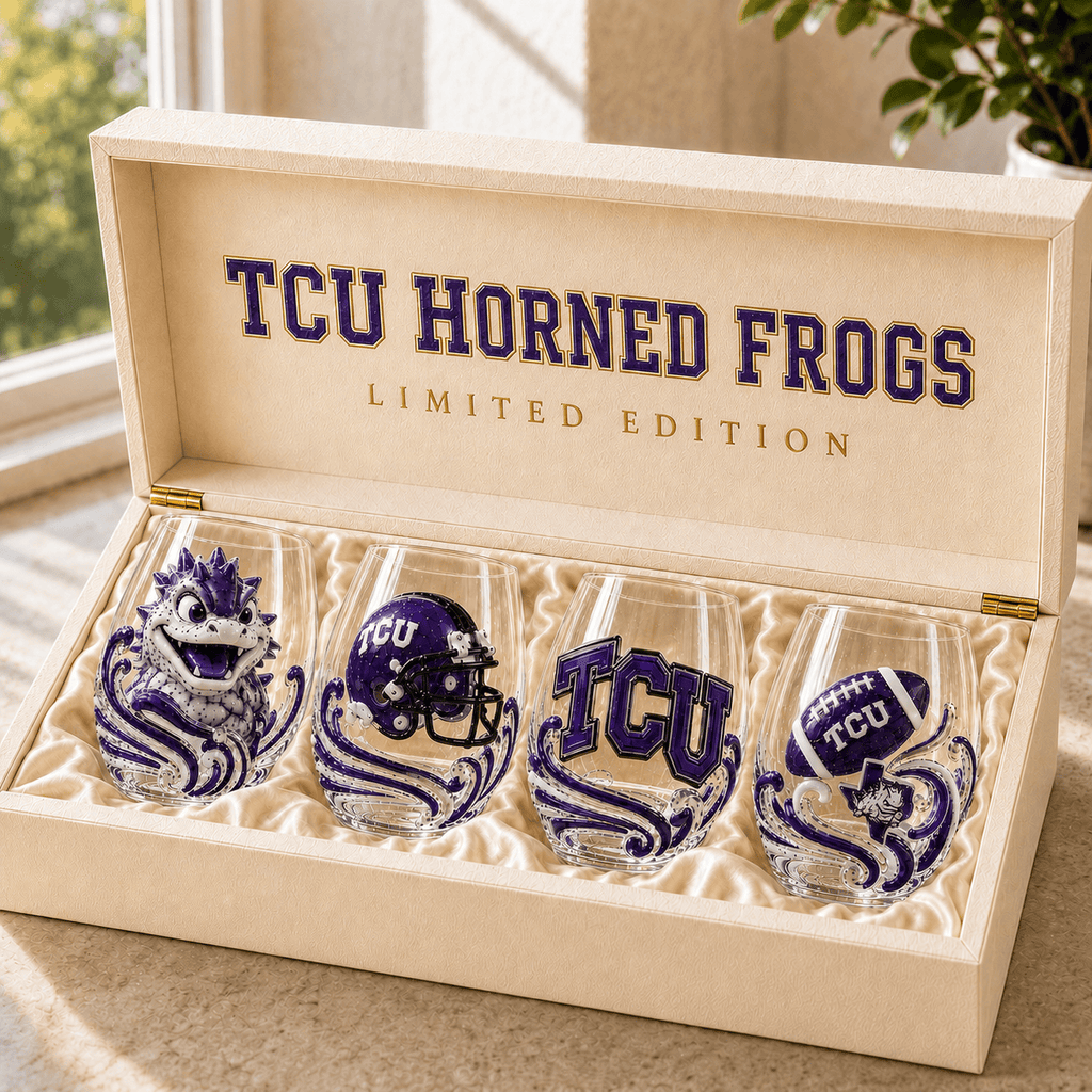 Premium TCU Wine Glass Cup TMH