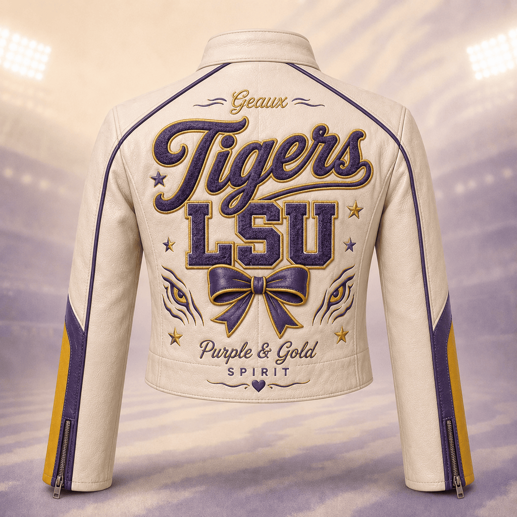 Premium LSU Cropped Leather Zipper Jacket TNSM