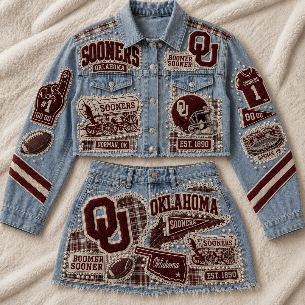 OSN Embellished Denim Set NTKO