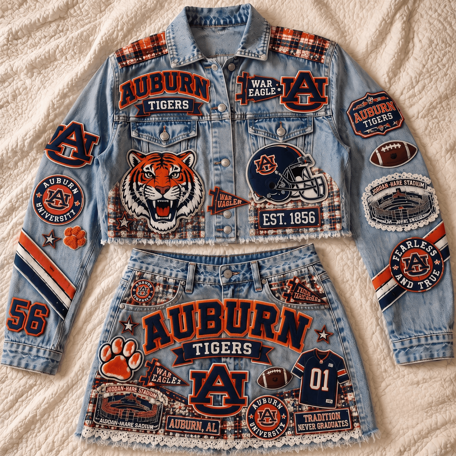 ABTG Embellished Denim Set NTKO