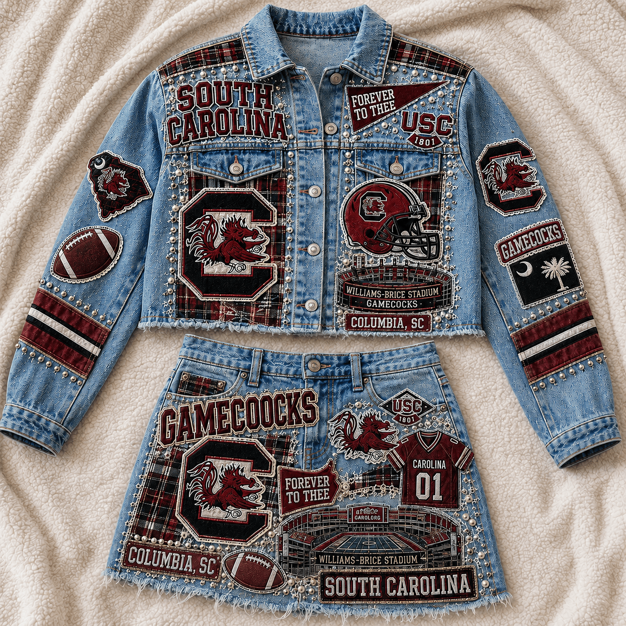 SCG Embellished Denim Set NTKO