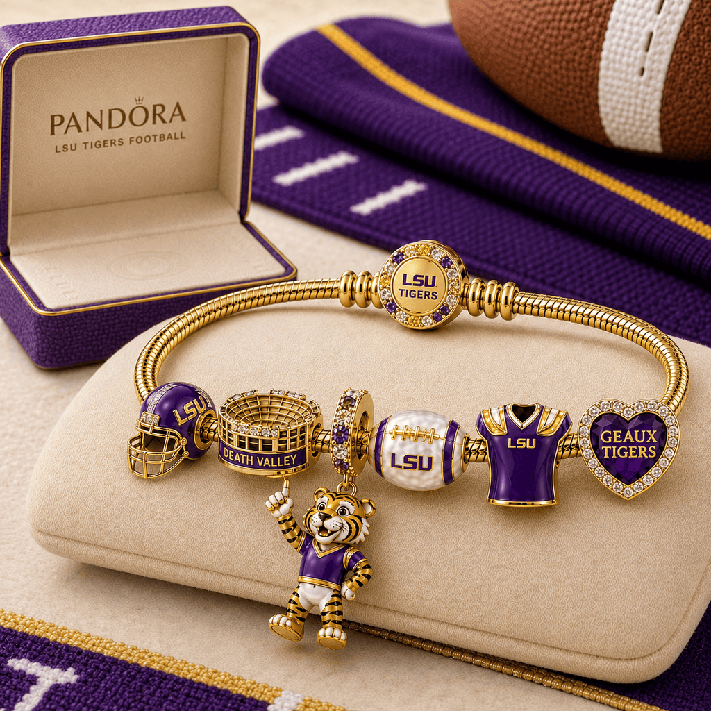 LSUT Gold Charm Bracelet Set TMH